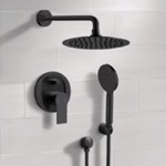Remer SFH81 Matte Black Rain Shower System with Handheld, Rain Shower Head, Shower Faucet Set